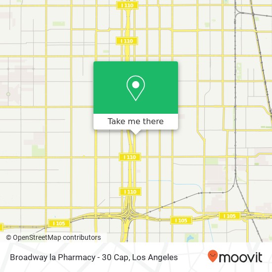 Mapa de Broadway la Pharmacy - 30 Cap