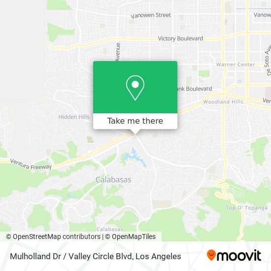 Mulholland Dr / Valley Circle Blvd map