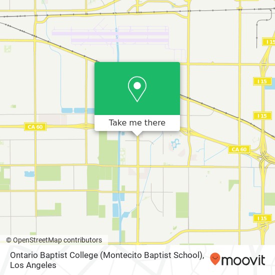 Mapa de Ontario Baptist College (Montecito Baptist School)