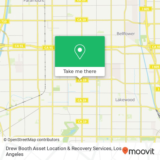 Drew Booth Asset Location & Recovery Services map