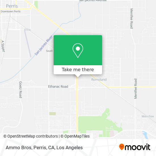 Mapa de Ammo Bros, Perris, CA