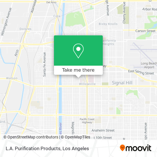 Mapa de L.A. Purification Products