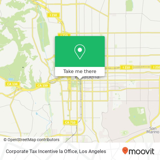 Corporate Tax Incentive la Office map