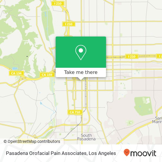 Pasadena Orofacial Pain Associates map