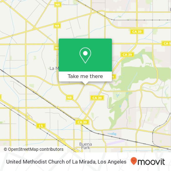 Mapa de United Methodist Church of La Mirada