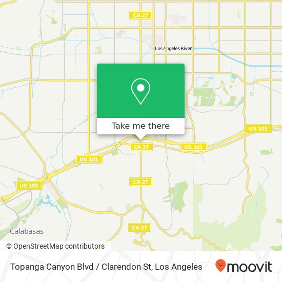 Mapa de Topanga Canyon Blvd / Clarendon St
