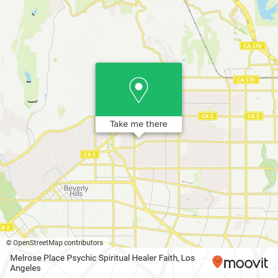 Mapa de Melrose Place Psychic Spiritual Healer Faith