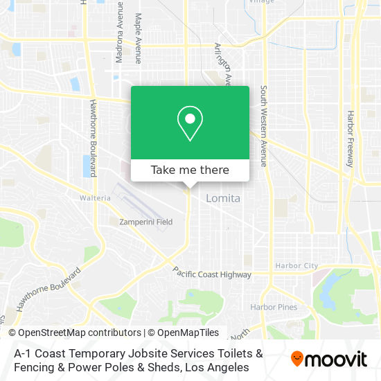 A-1 Coast Temporary Jobsite Services Toilets & Fencing & Power Poles & Sheds map