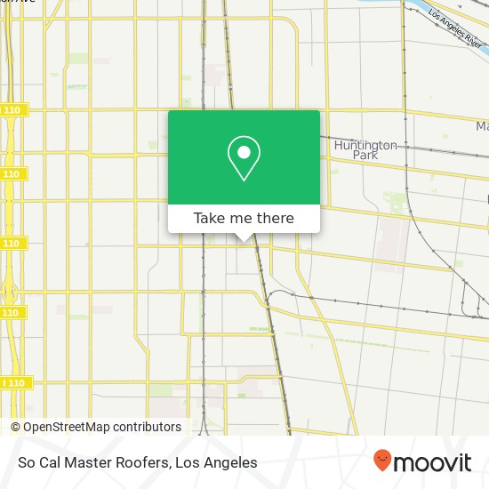 So Cal Master Roofers map