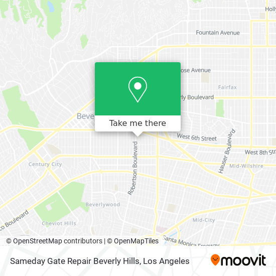 Mapa de Sameday Gate Repair Beverly Hills