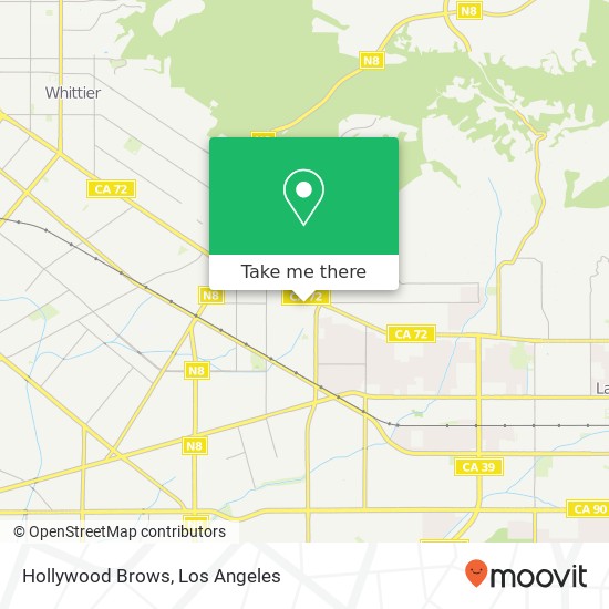 Hollywood Brows map