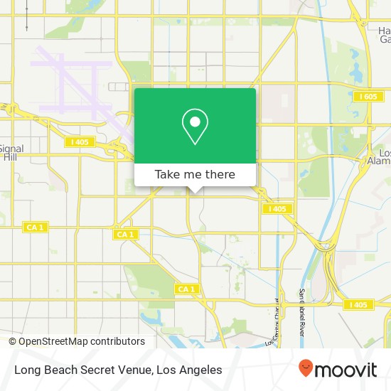 Long Beach Secret Venue map