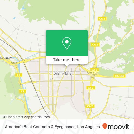 America's Best Contacts & Eyeglasses map