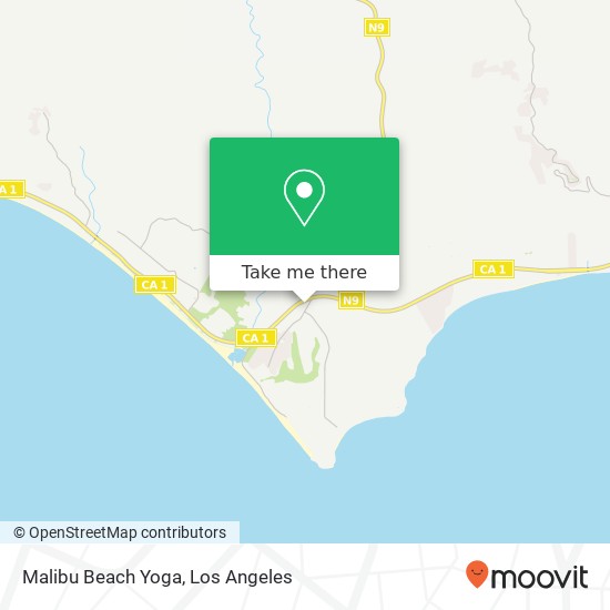 Malibu Beach Yoga map