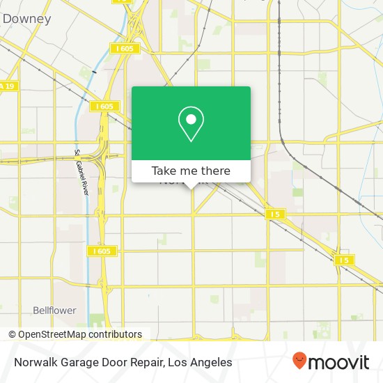 Mapa de Norwalk Garage Door Repair