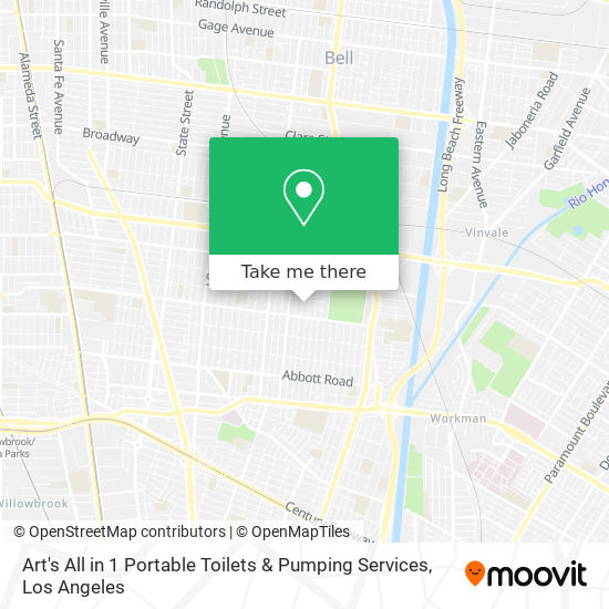 Art's All in 1 Portable Toilets & Pumping Services map