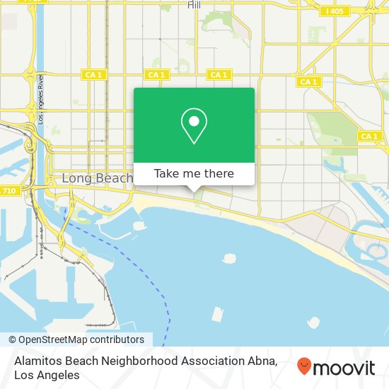 Mapa de Alamitos Beach Neighborhood Association Abna