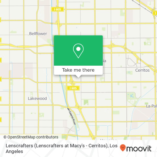 Mapa de Lenscrafters (Lenscrafters at Macy's - Cerritos)