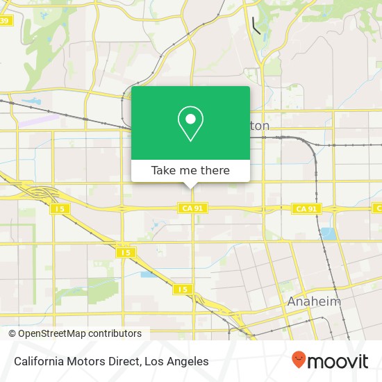 Mapa de California Motors Direct