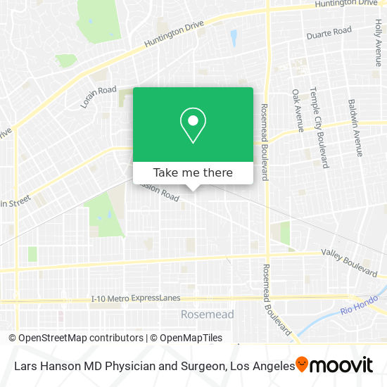 Lars Hanson MD Physician and Surgeon map
