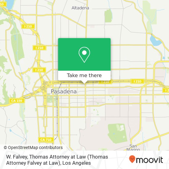 Mapa de W. Falvey, Thomas Attorney at Law (Thomas Attorney Falvey at Law)