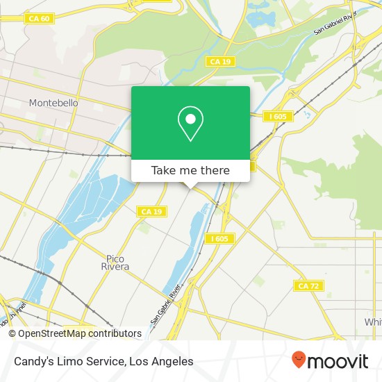 Mapa de Candy's Limo Service