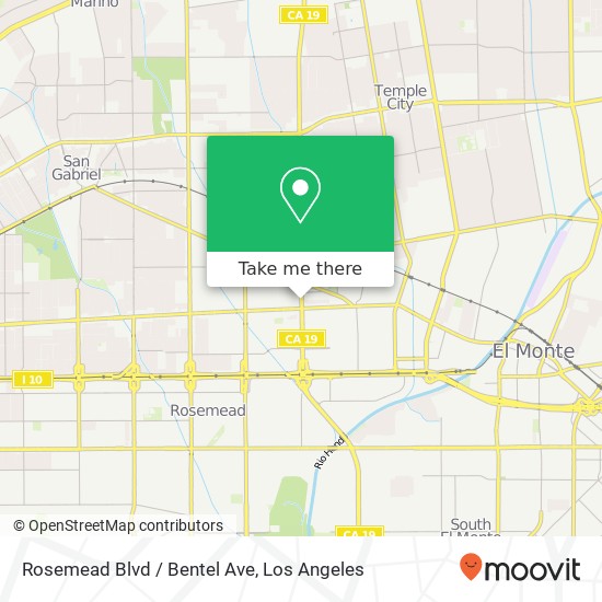 Rosemead Blvd / Bentel Ave map