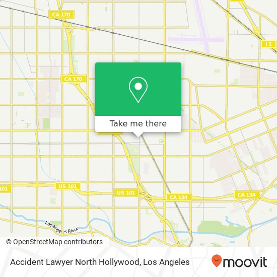 Accident Lawyer North Hollywood map