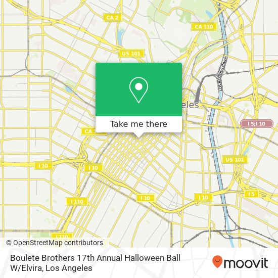 Boulete Brothers 17th Annual Halloween Ball W / Elvira map