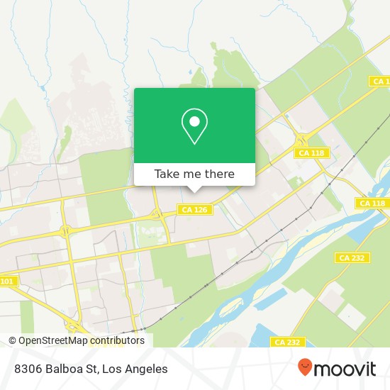Mapa de 8306 Balboa St