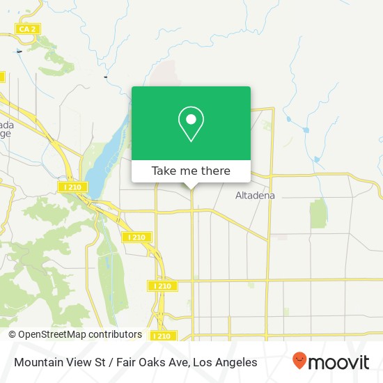 Mapa de Mountain View St / Fair Oaks Ave