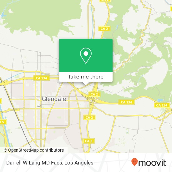 Darrell W Lang MD Facs map