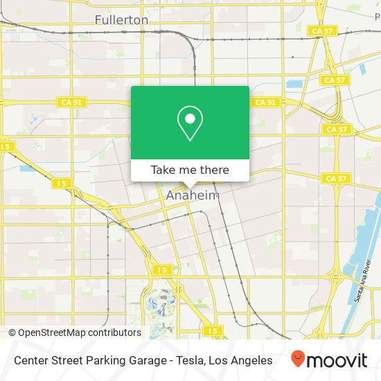 Center Street Parking Garage - Tesla map