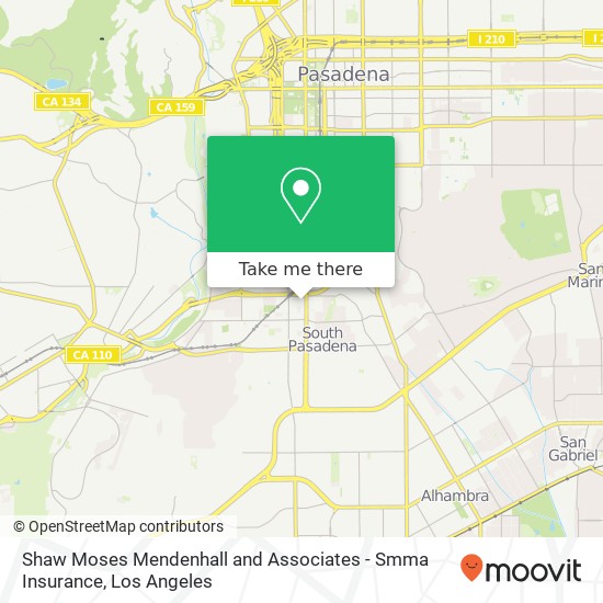 Shaw Moses Mendenhall and Associates - Smma Insurance map