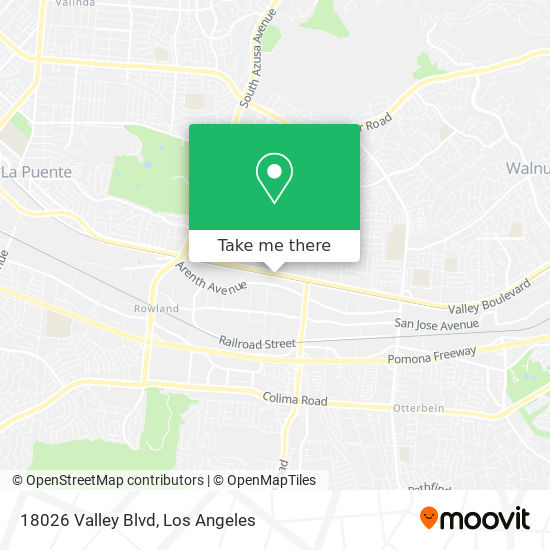 Mapa de 18026 Valley Blvd