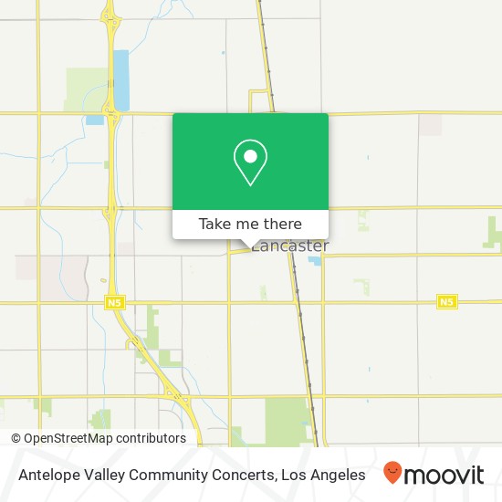 Antelope Valley Community Concerts map