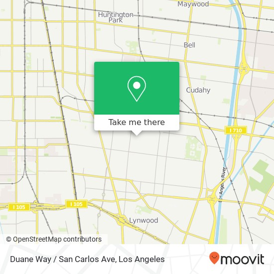 Mapa de Duane Way / San Carlos Ave