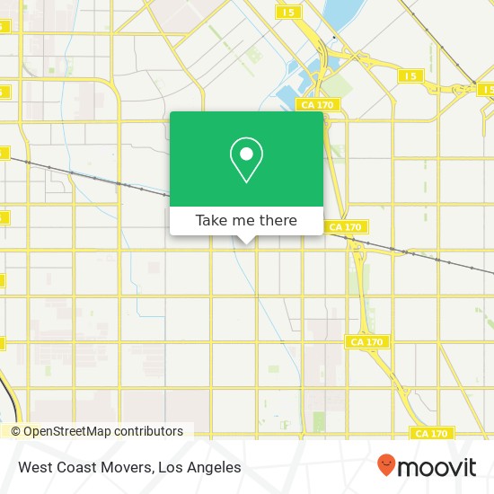 West Coast Movers map