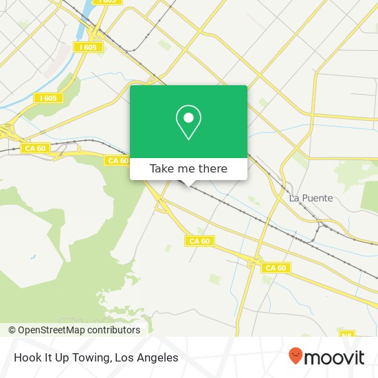 Hook It Up Towing map