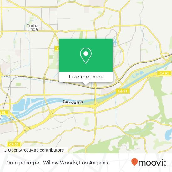 Mapa de Orangethorpe - Willow Woods