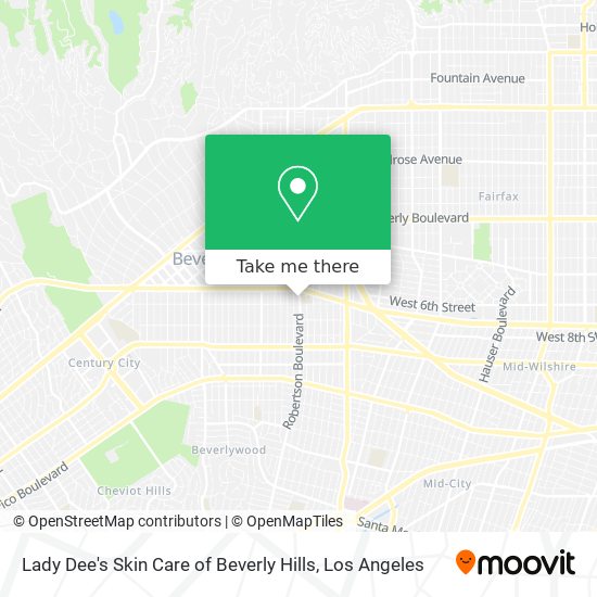 Lady Dee's Skin Care of Beverly Hills map