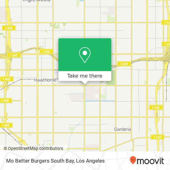 Mo Better Burgers South Bay map