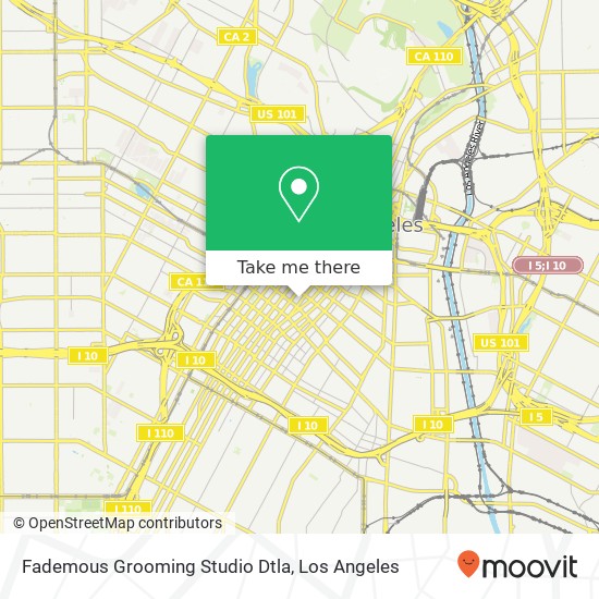 Fademous Grooming Studio Dtla map