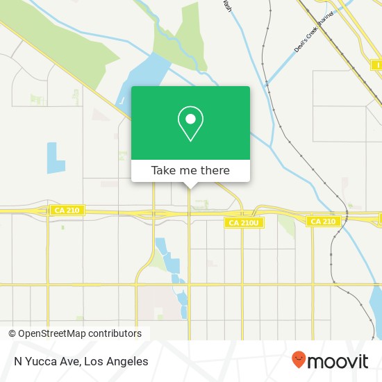 N Yucca Ave map