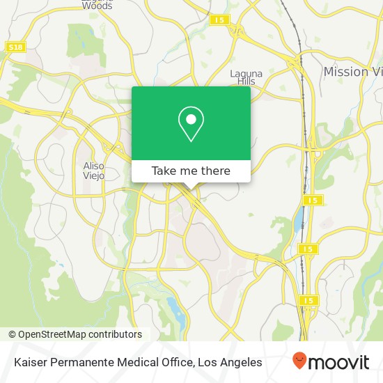 Mapa de Kaiser Permanente Medical Office