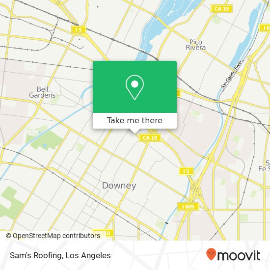 Sam's Roofing map