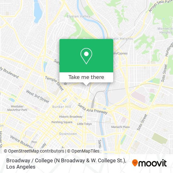 Mapa de Broadway / College (N Broadway & W. College St.)