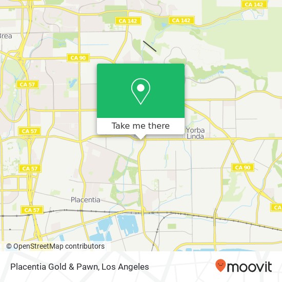 Placentia Gold & Pawn map