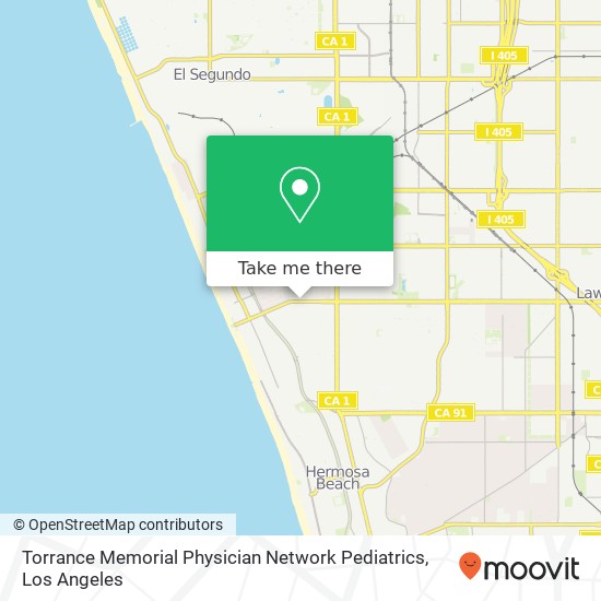Torrance Memorial Physician Network Pediatrics map