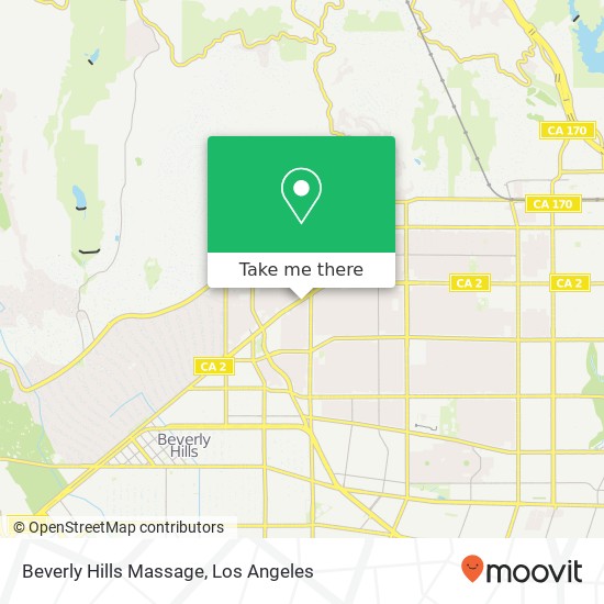 Beverly Hills Massage map